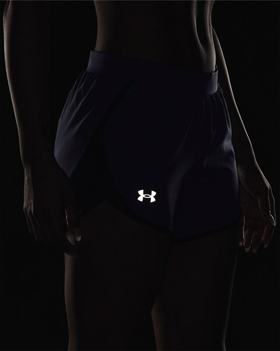 Women's UA Fly-By 2.0 Shorts, Purple, pdpMainDesktop image number 3